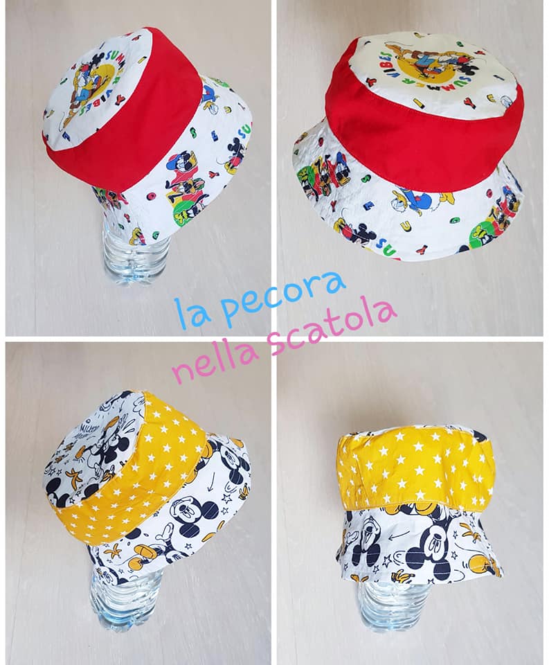 Berretto alla pescatora CARTAMODELLO PDF sea, adulti e bambini con video tutorial