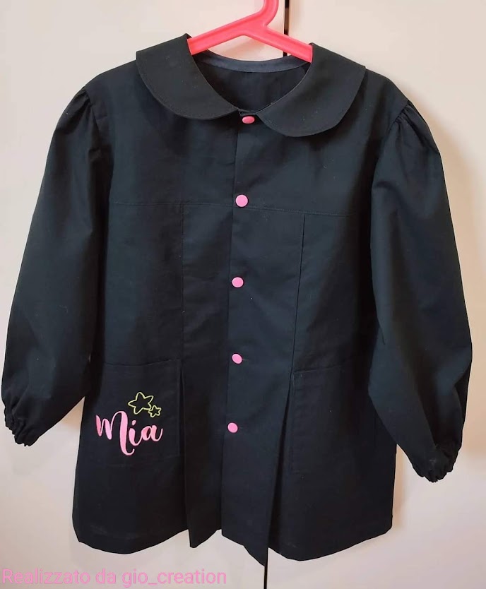 Grembiule Scuola primaria CARTAMODELLO da taglia 5 anni a 13 anni, UNISEX