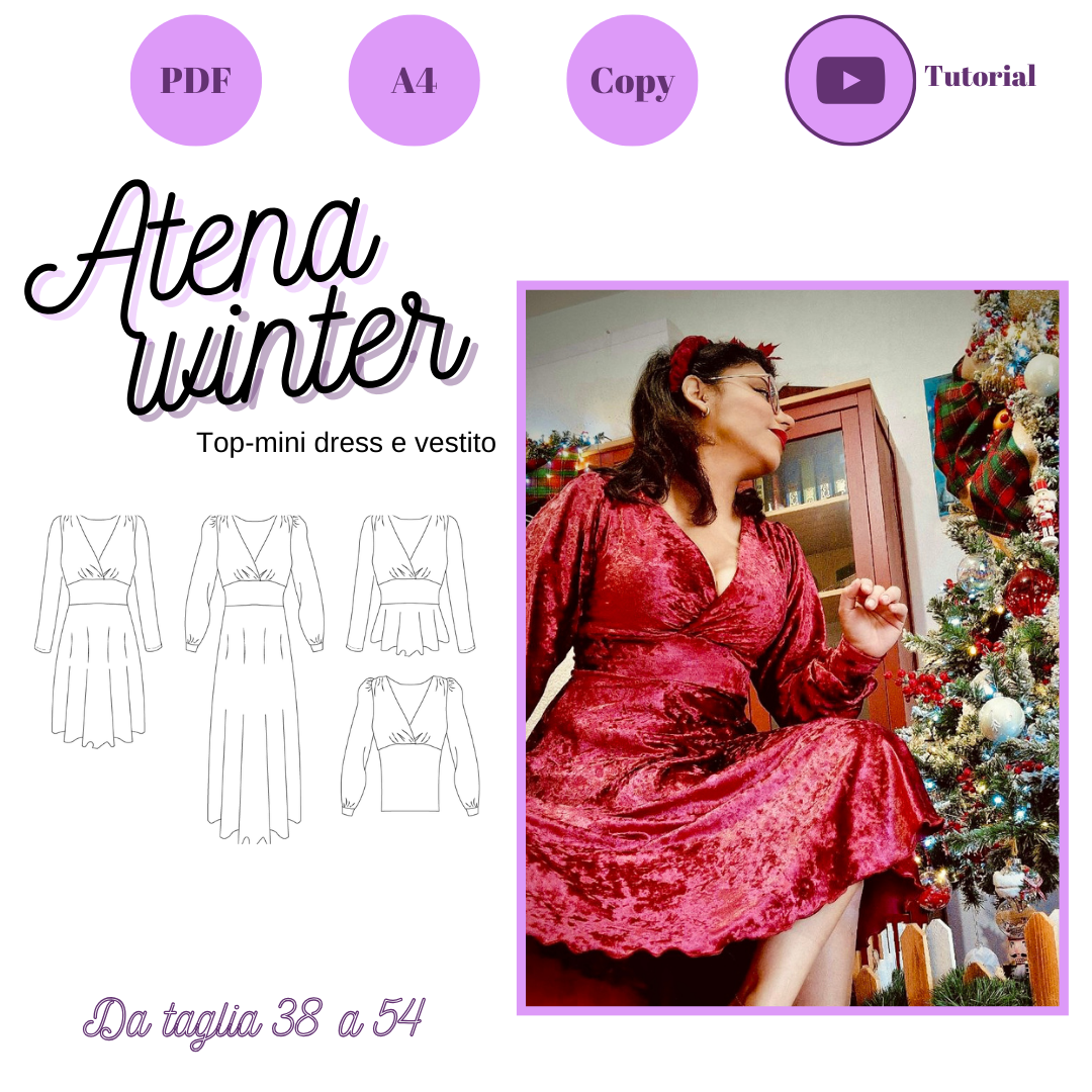 Cartamodello abito donna ATENA WINTER da taglia 38 a 54