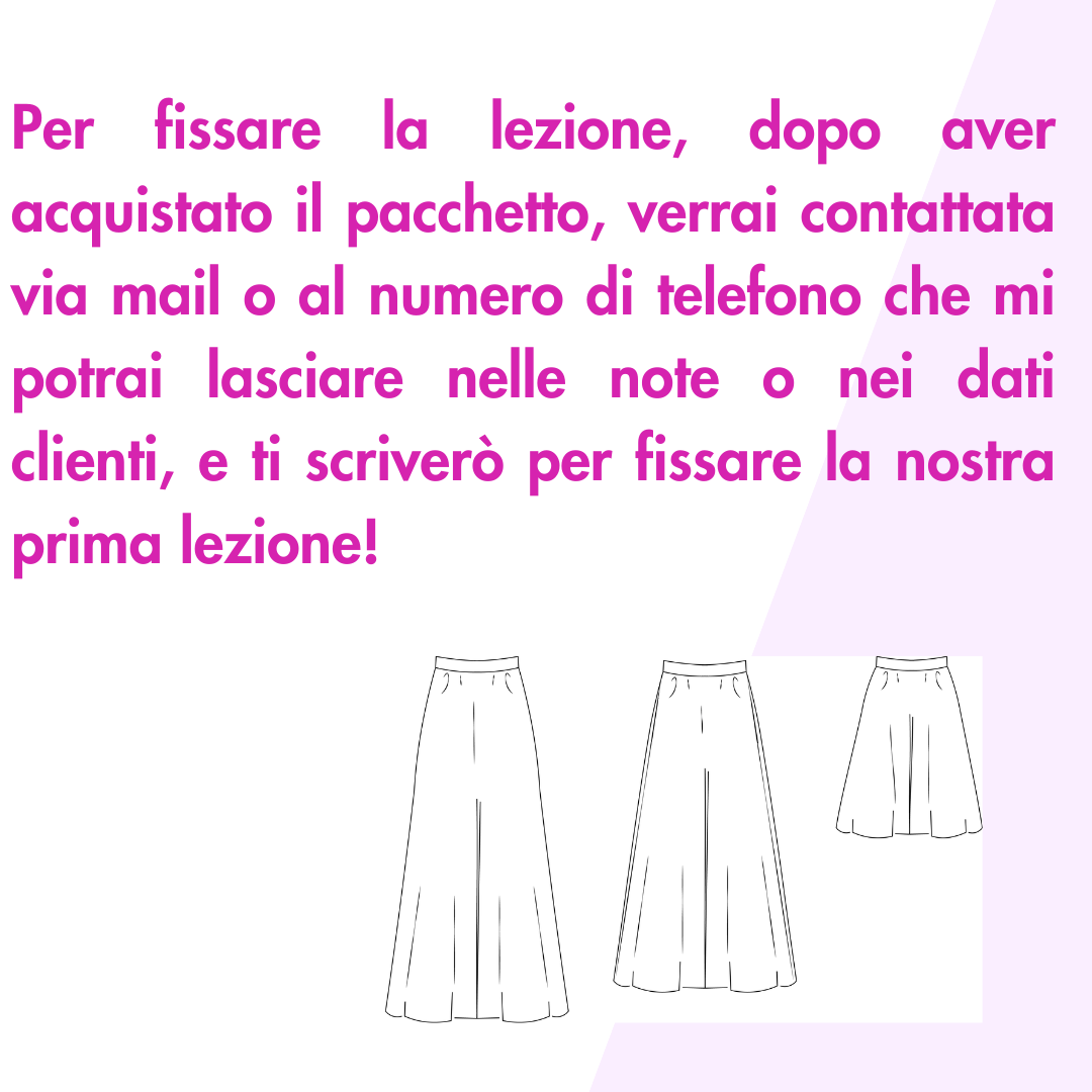 Corso individuale live " disegna il tuo pantalone "