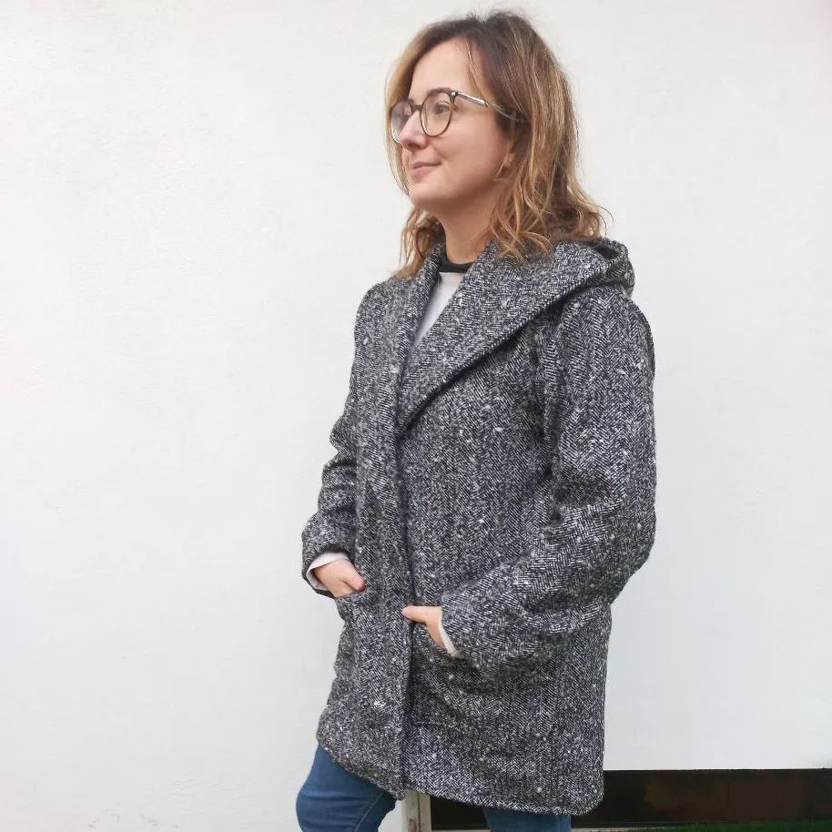 Cappotto Cardigan Cacao&cannella, CARTAMODELLO donna da taglia 40 a 54