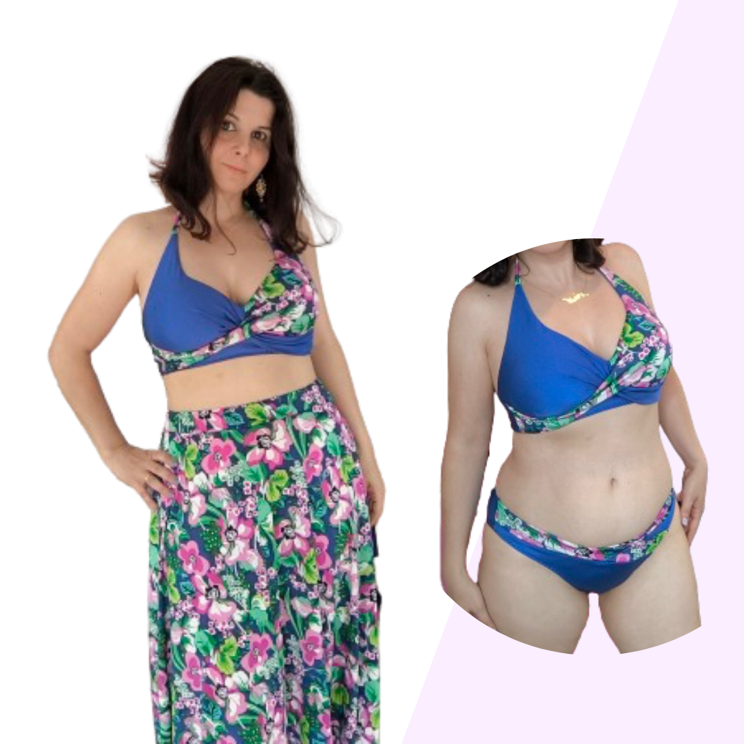 Costume-abito-tankini CARTAMODELLO Marilyn donna da misura II° a VIII°