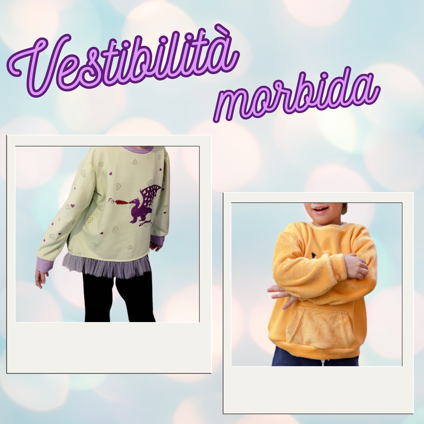 Felpa morbida bimbi Fly B, mini corso con cartamodello pdf da taglia 2 a 13 anni!