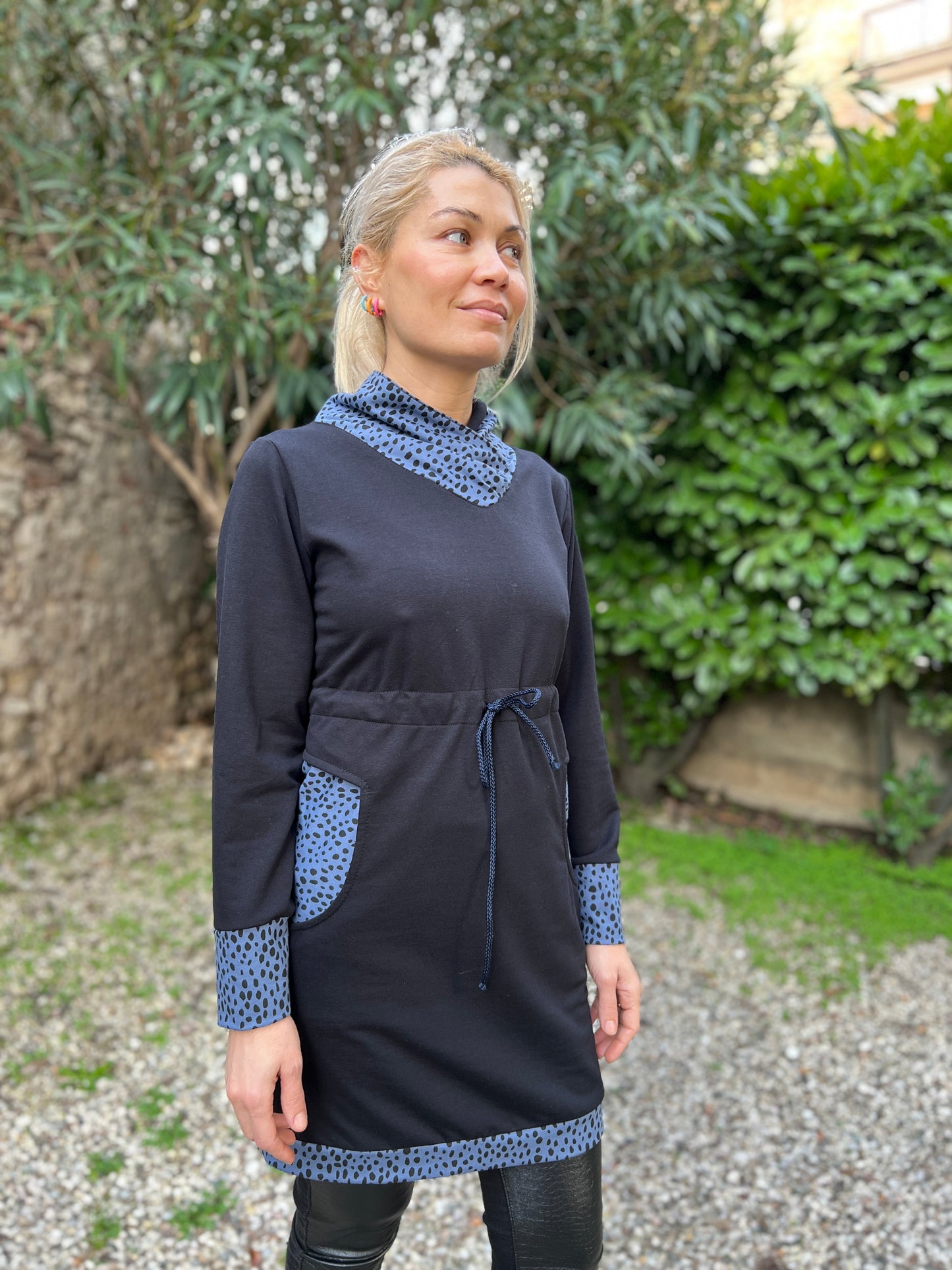 Felpa-abito Silvy CARTAMODELLO pdf donna da taglia XS a 5XL e bambini da 3 a 11 anni