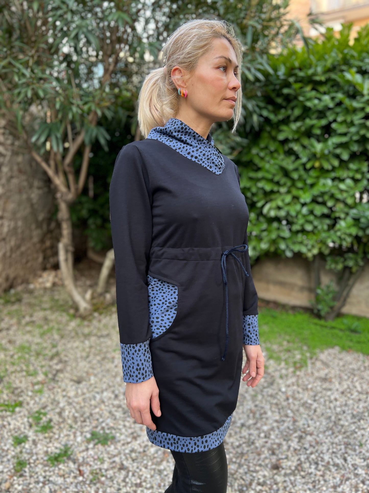 Felpa-abito Silvy CARTAMODELLO pdf donna da taglia XS a 5XL