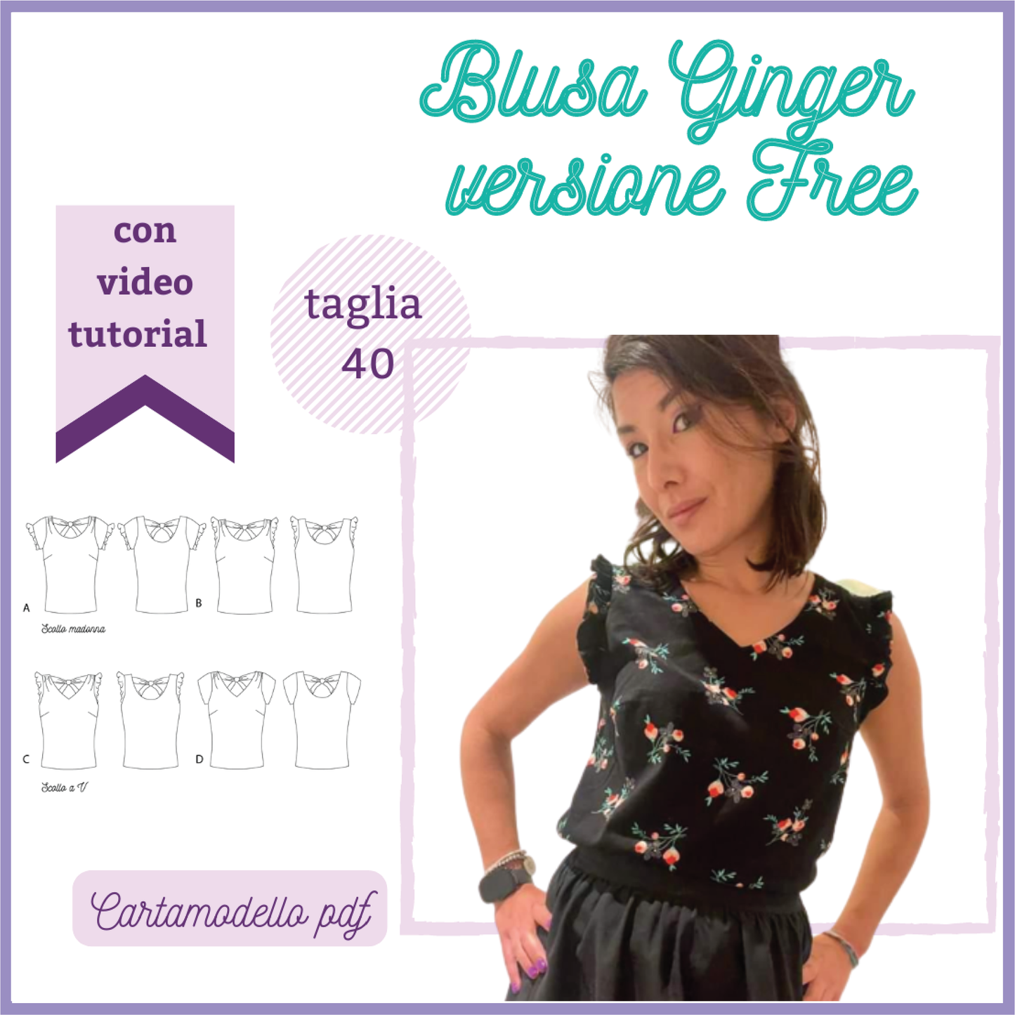 Cartamodello donna BLUSA GINGER special price taglia 40