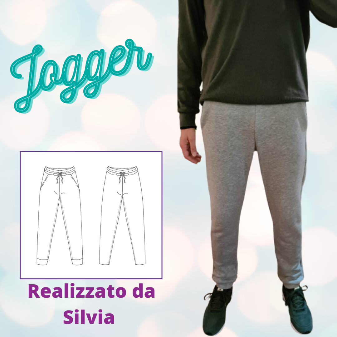Pantalone jogger PantaRei CARTAMODELLO uomo da taglia XS a 4XL