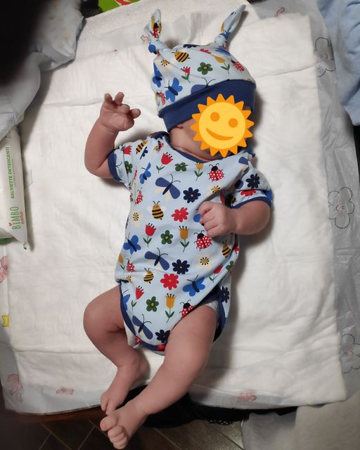 Body neonato CARTAMODELLO PDF manica lunga e corta