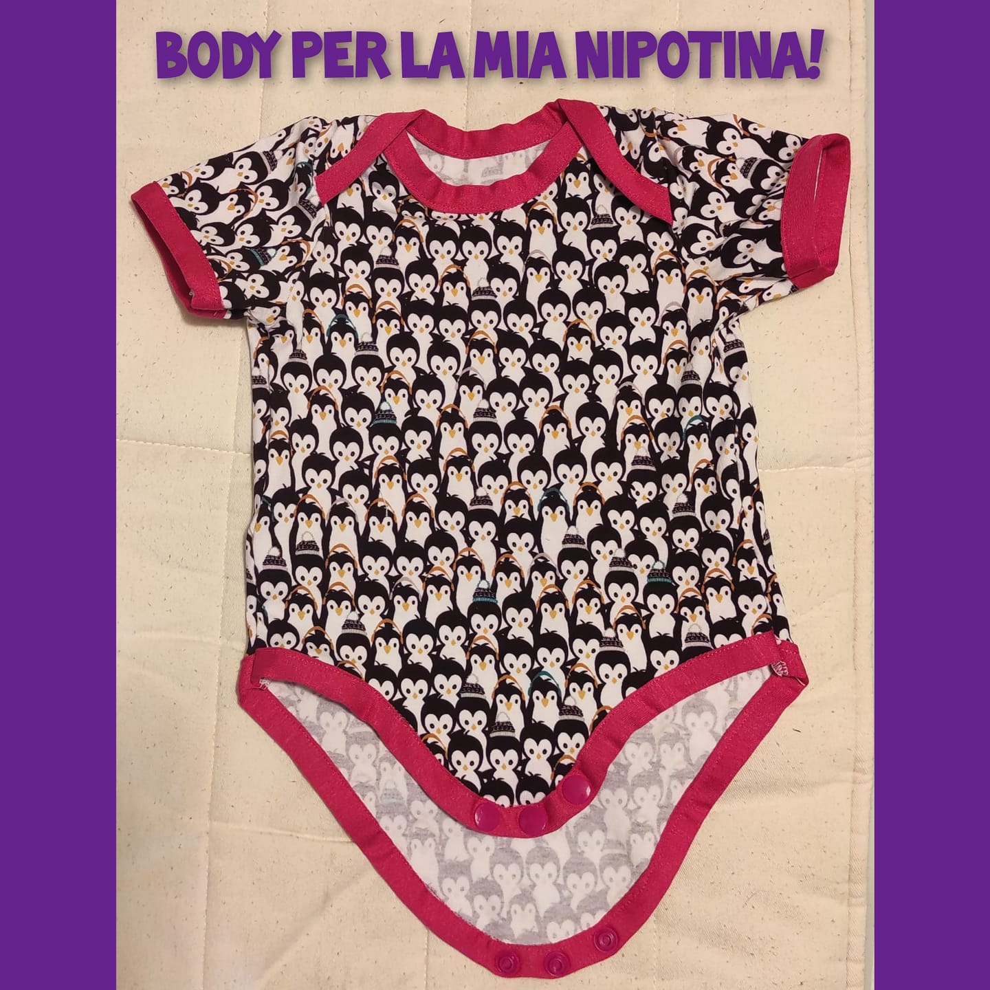 Body neonato CARTAMODELLO PDF manica lunga e corta