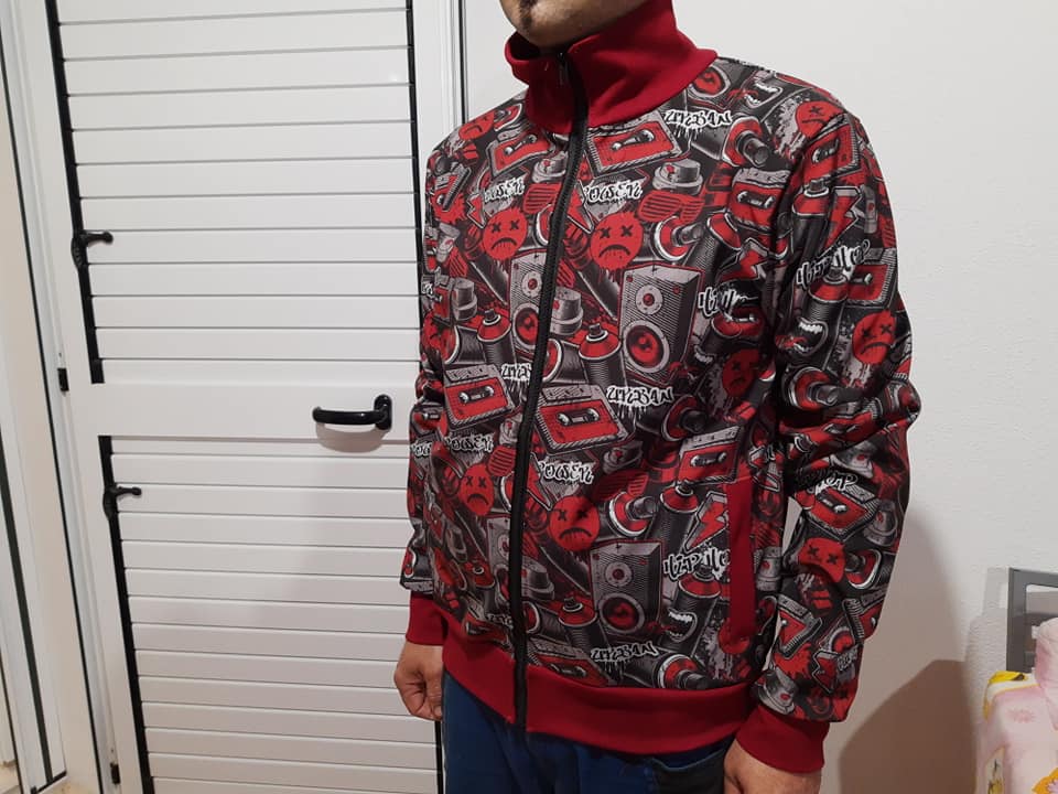 Felpa con zip o bottoni CARTAMODELLO uomo da tg xs a xxl
