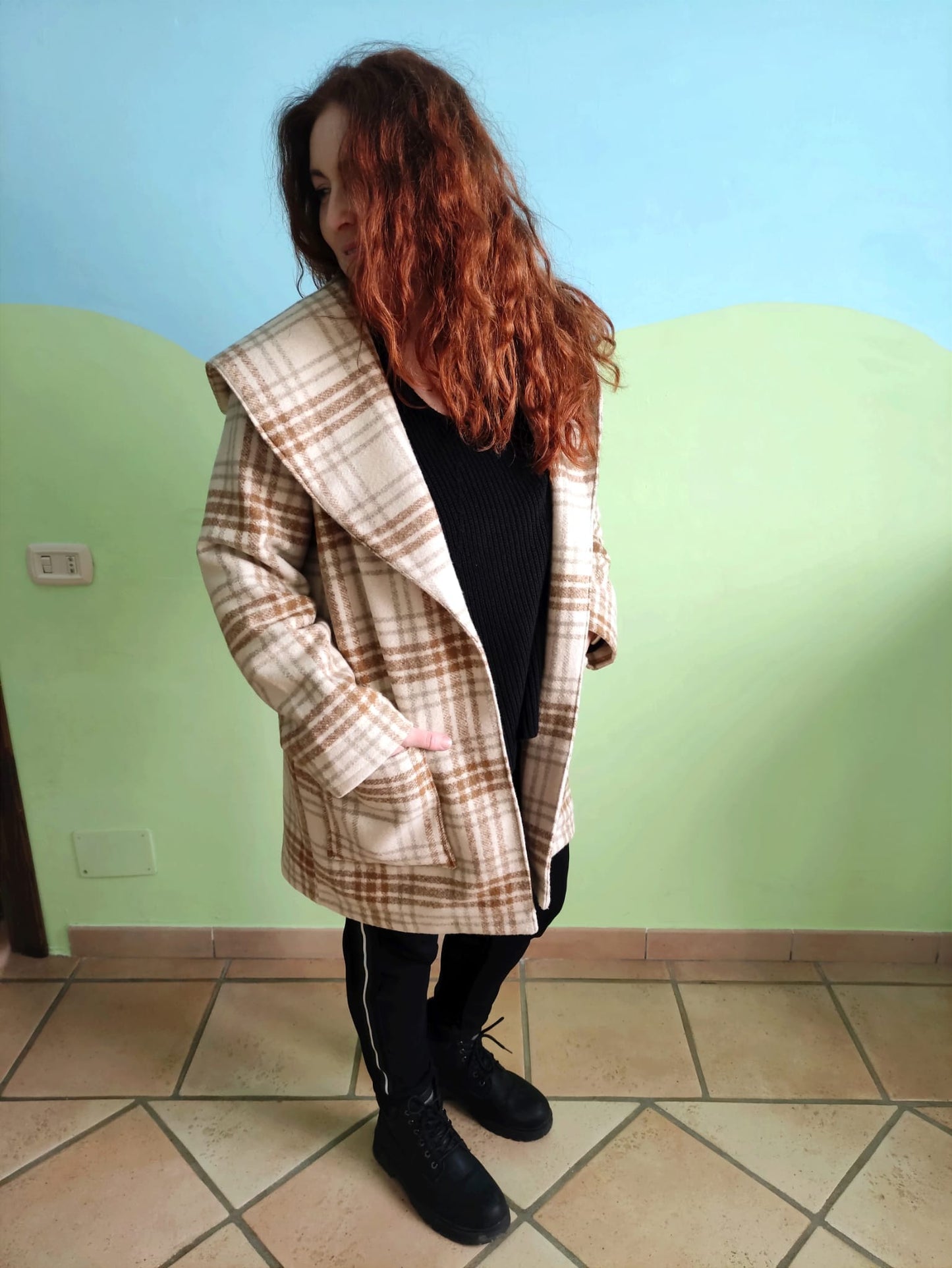 Cappotto Cardigan Cacao&cannella, CARTAMODELLO donna da taglia 40 a 54