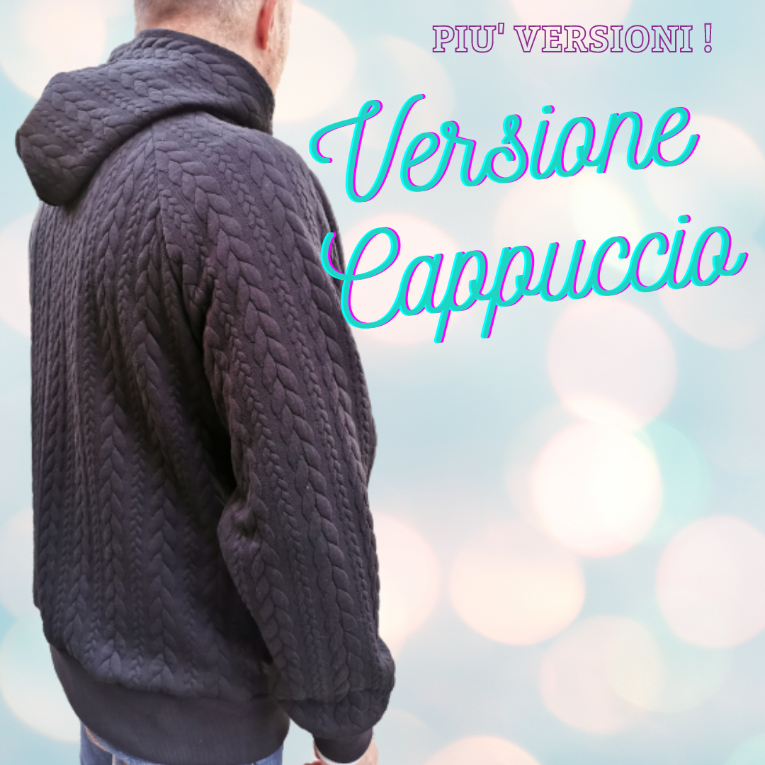 Felpa raglan uomo CARTAMODELLO da taglia S a 4xl con video confezione