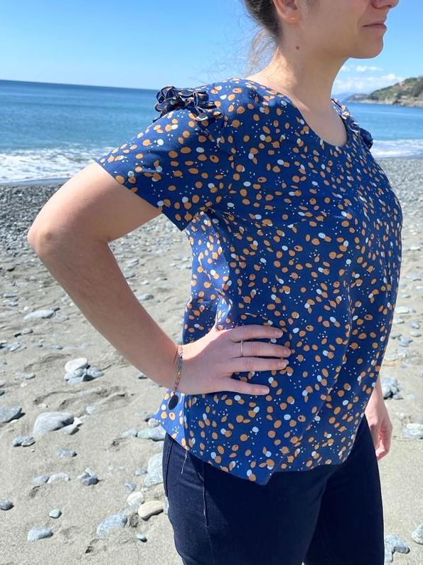 Blusa estiva donna CARTAMODELLO GINGER da taglia 40 a 54 con video tutorial