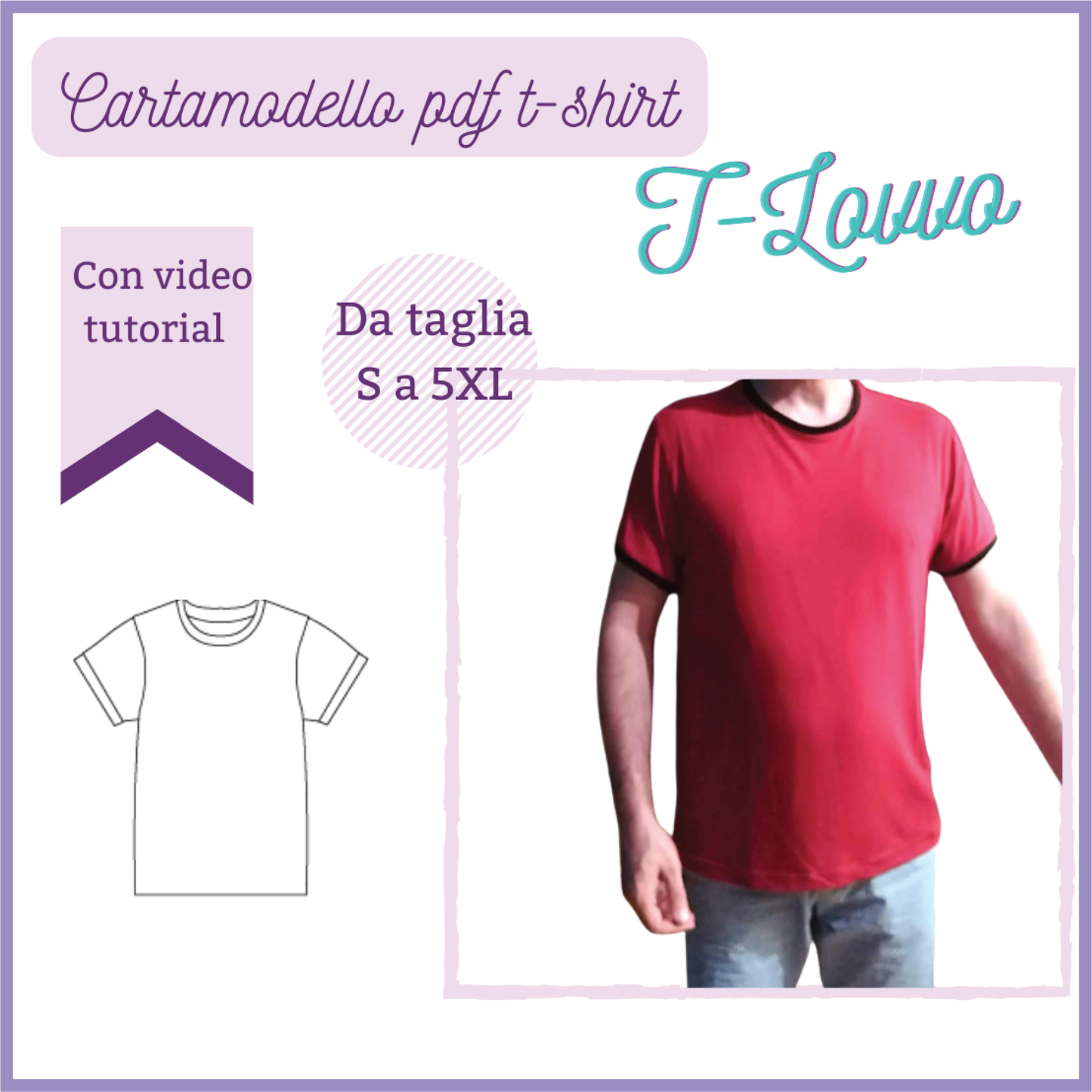 T shirt CARTAMODELLO uomo, da taglia S a 5xl
