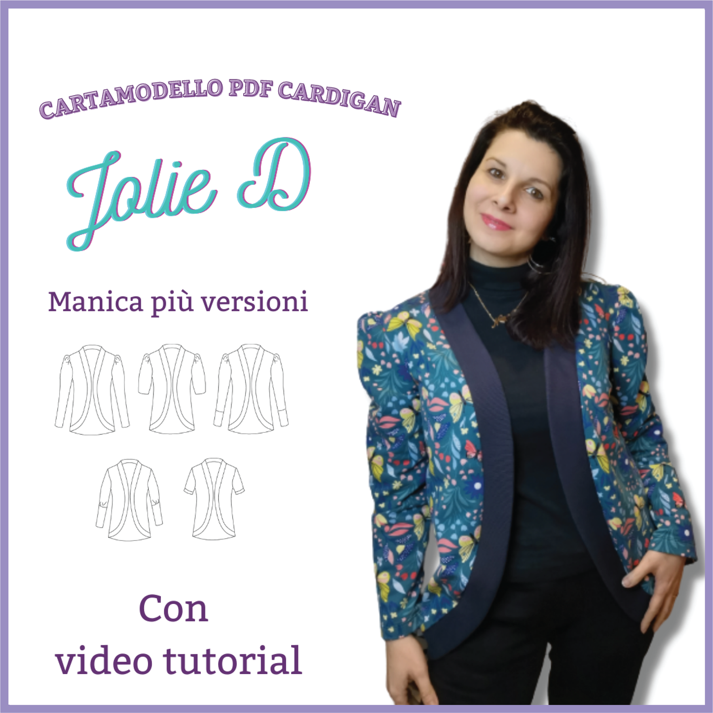 Cardigan Donna cartamodello Pdf da taglia S a 5xl