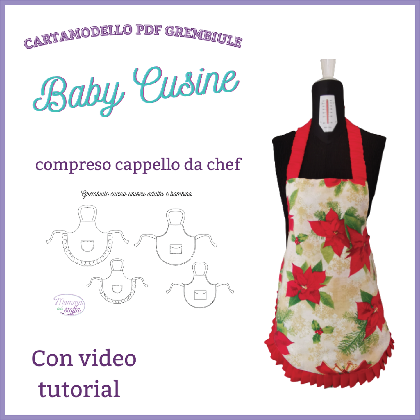 Grembiule cucina CARTAMODELLO PDF bambini