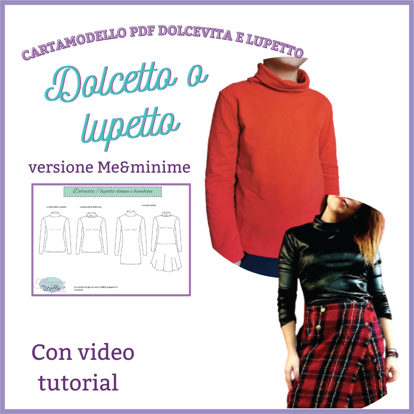 lupetto-dolcevita-vestito CARTAMODELLO PDF mamma e figlia/o