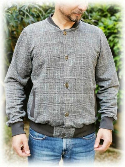 Felpa con zip o bottoni CARTAMODELLO uomo da tg xs a xxl