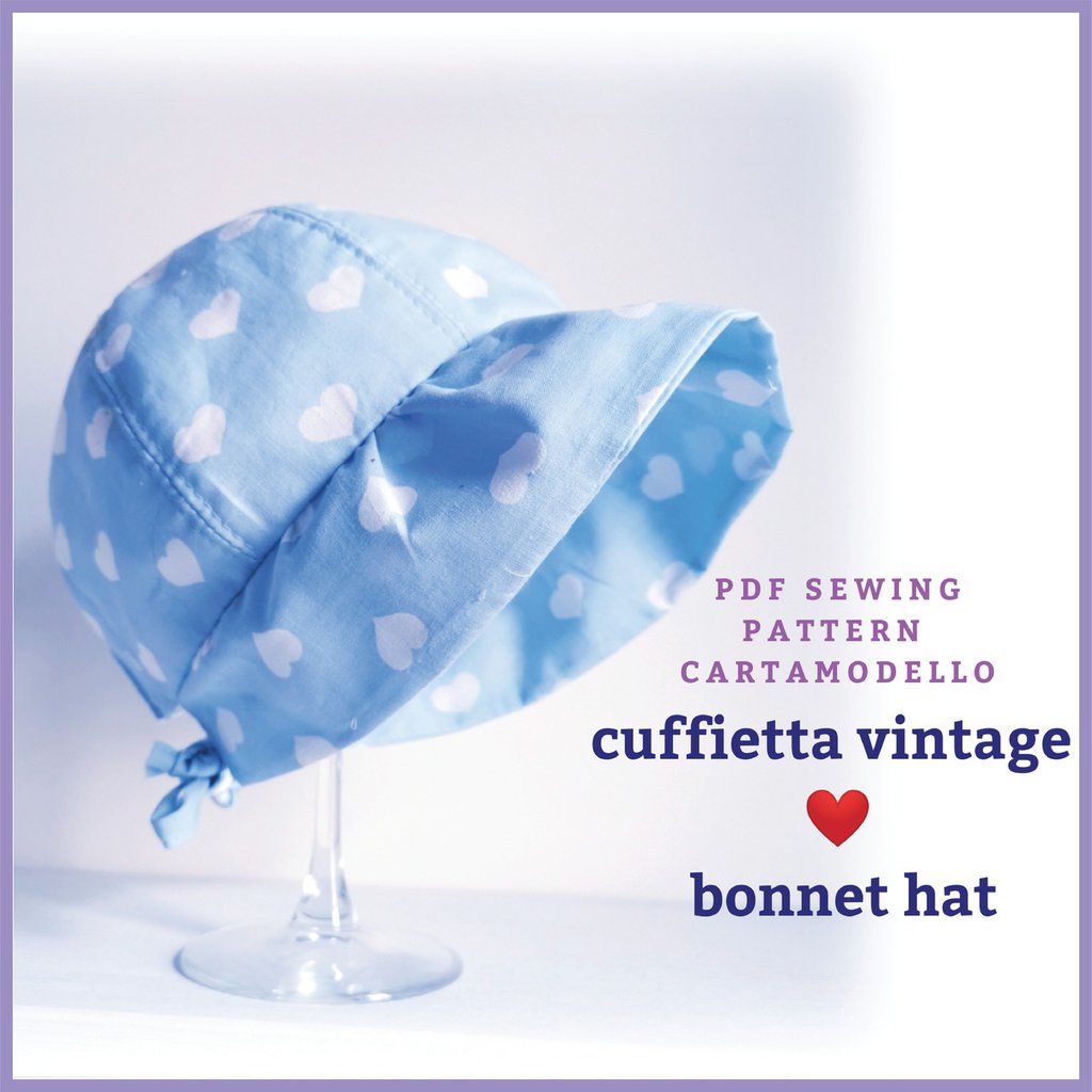 cuffietta vintage CARTAMODELLO PDF da 3 mesi a 6 anni