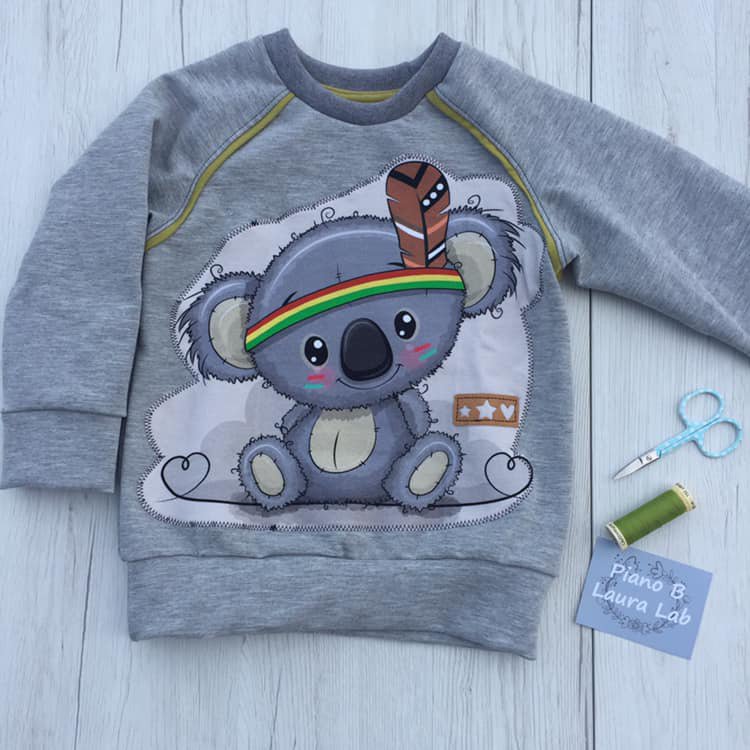 Felpa Raglan CARTAMODELLO PDF bambino 3 a 14 anni CON video tutorial