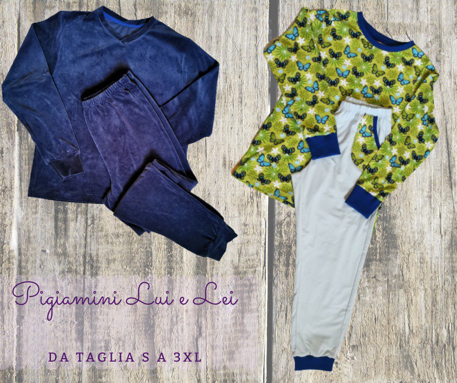 pigiama uomo CARTAMODELLO PDF da tagloa S a 3xl con video tutorial