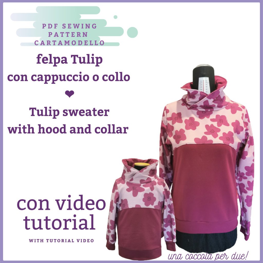 Felpa mamma e figlio CARTAMODELLO PDF con video tutorial
