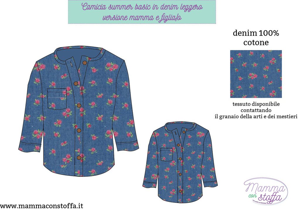 camicia CARTAMODELLO PDF bambino da 2 a 12 anni con video tutorial