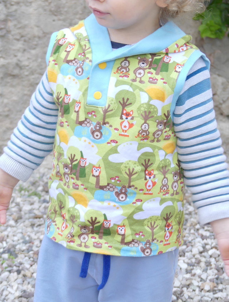 gilet-felpa CARTAMODELLO PDF bambino da taglia 2 anni a 12 anni con video tutorial