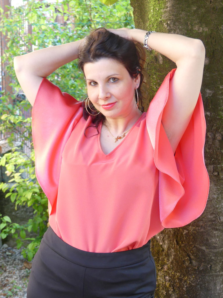 maglia t shirt CARTAMODELLO PDF donna Coral da taglia 40 a 56 con video tutorial