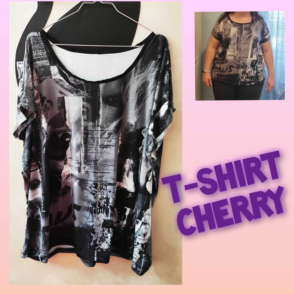T shirt CARTAMODELLO PDF donna due versioni cherry e Rosita