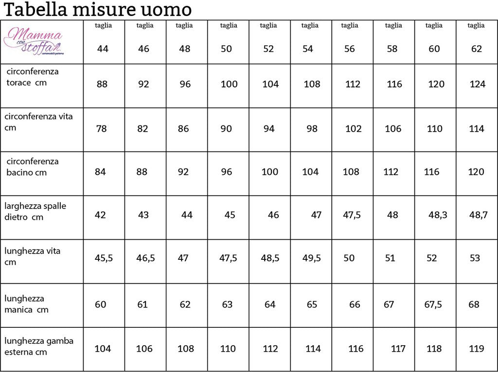 pantaloni facili CARTAMODELLO PDF pantaeasy uomo e donna