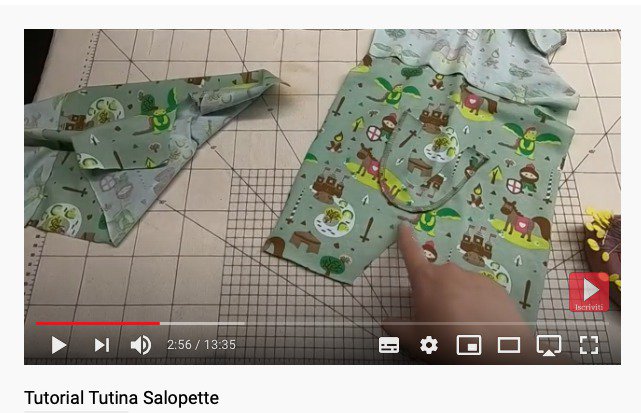 Tutina salopette CARTAMODELLO PDF 1/3 mesi a 36, con video tutorial
