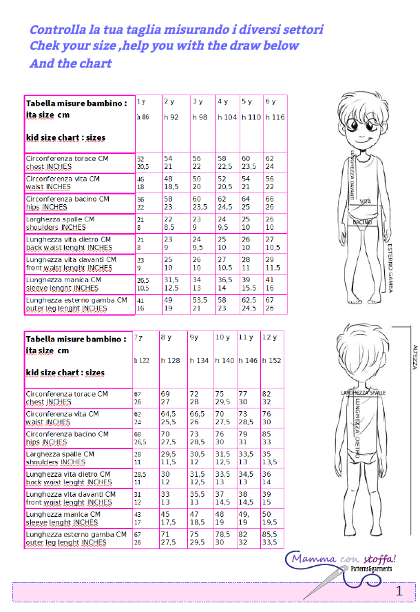 Pantalone cartamodello pdf MALINA B da taglia 2 anni a 12 anni!