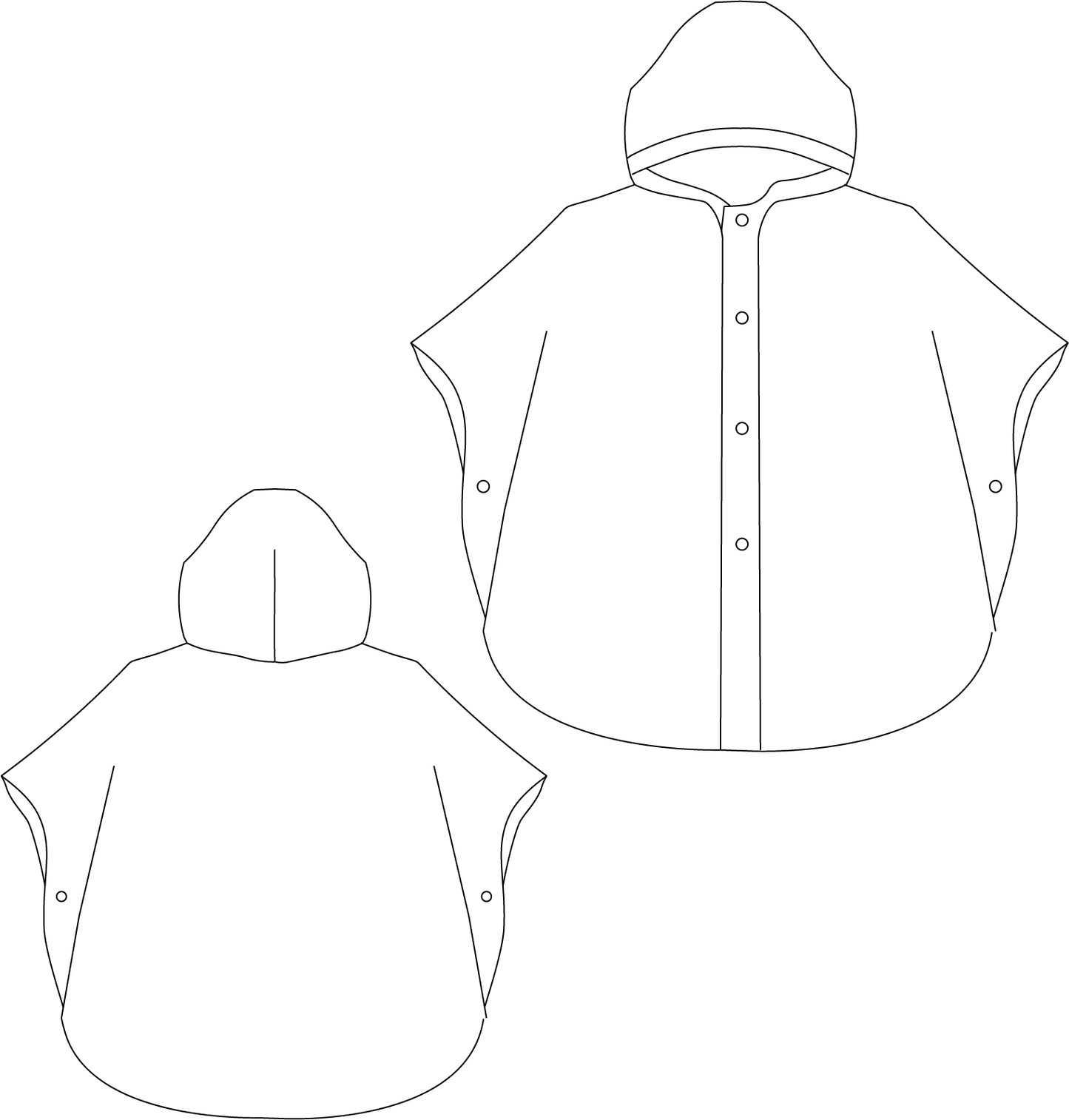 cartamodello pdf poncho mantellina bambino
