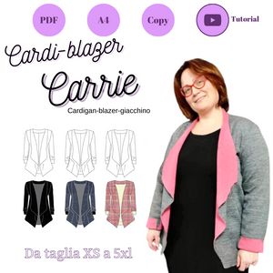 Cardigan-Blazer Carrie CARTAMODELLO pdf donna da taglia XS a 5XL