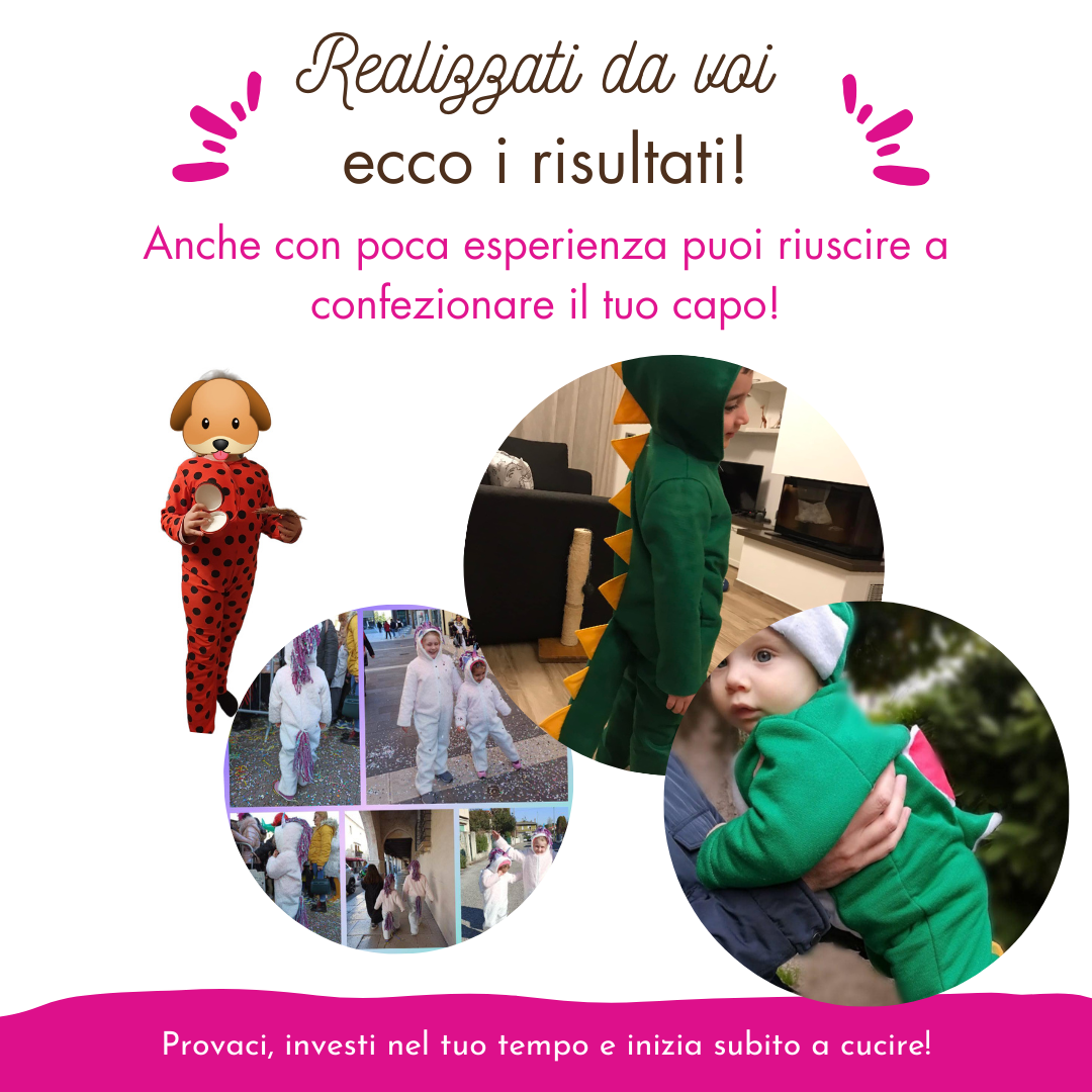 Tutone multiuso multisogno Tutorial con CARTAMODELLO bambino da 6 mesi a 10 anni