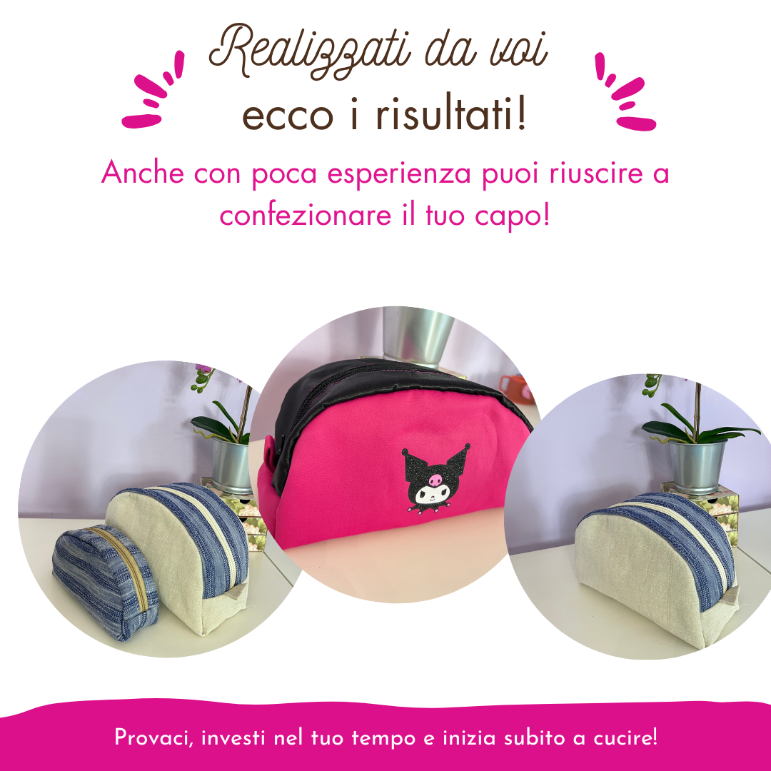 Tutorial con cartamodello Pochette tre misure
