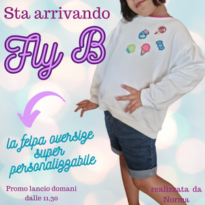Felpa morbida bimbi Fly B, mini corso con cartamodello pdf da taglia 2 a 13 anni!