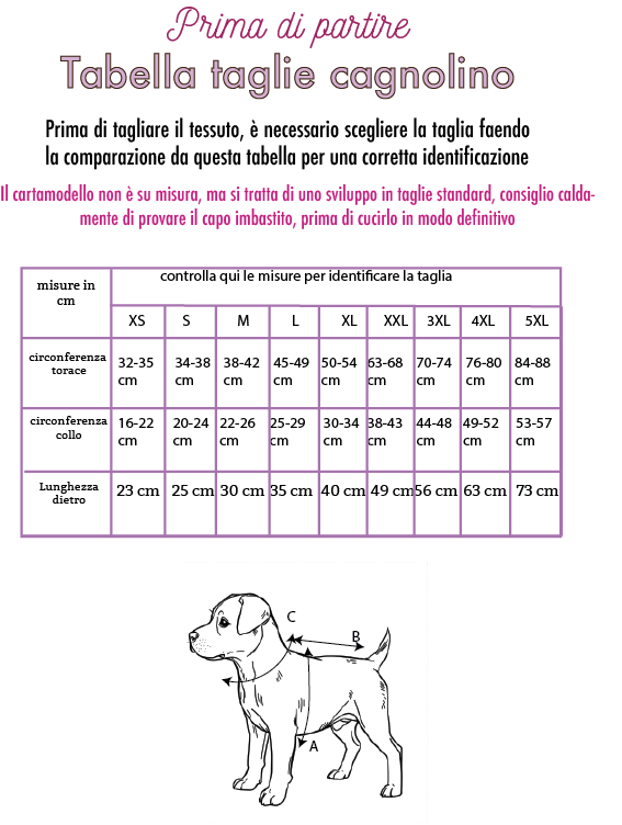 T shirt cagnolino CARTAMODELLO Pet-love  taglia piccola-media S a XL