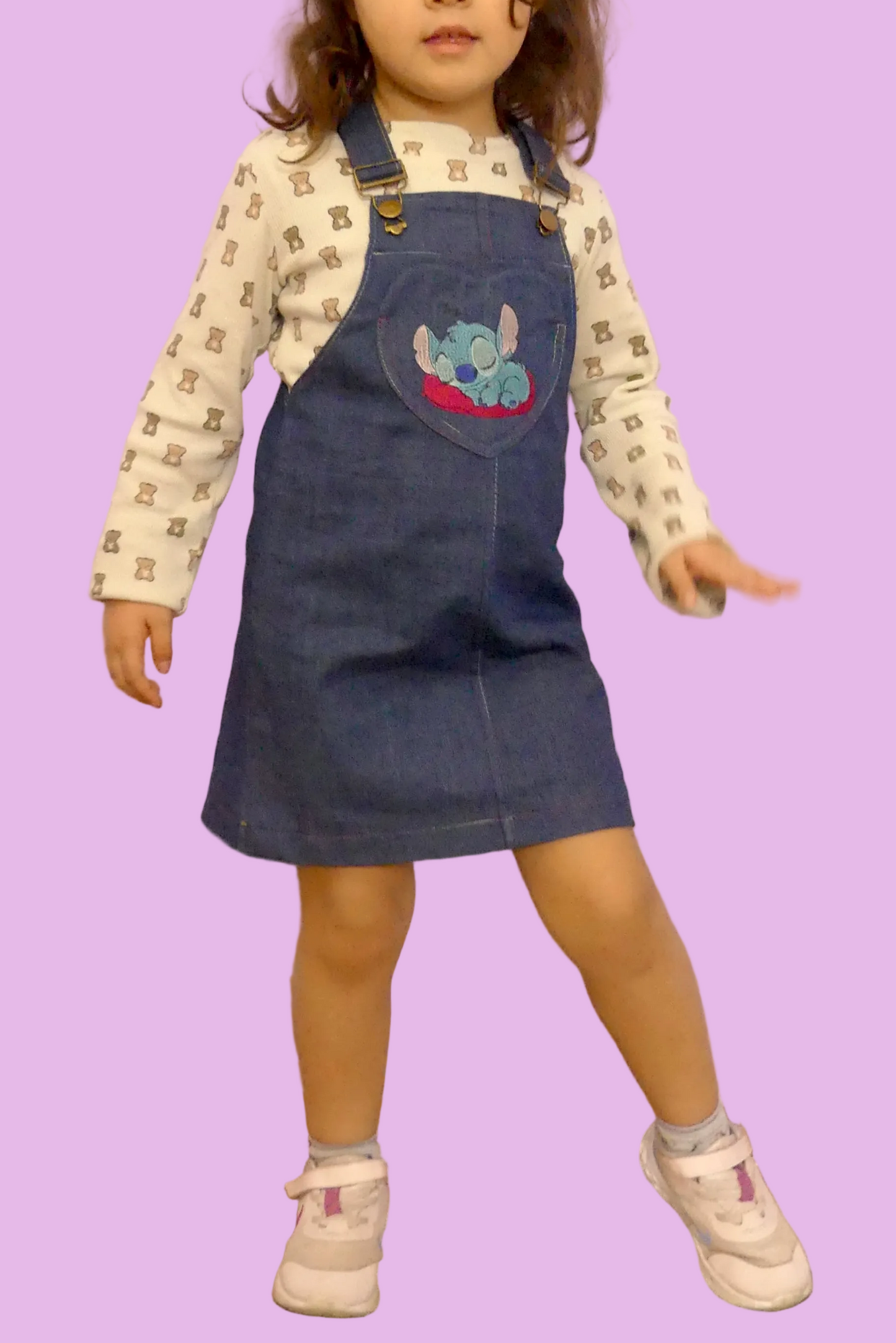 Salopette vestito bambina Millennial Lucy VIDEO E CARTAMODELLO da taglia 1 anno a 12 anni