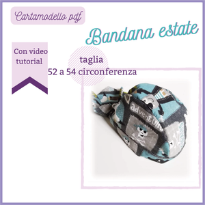 Cartamodello special price bandana mare da taglia 50 a 54 ( circonferenza )