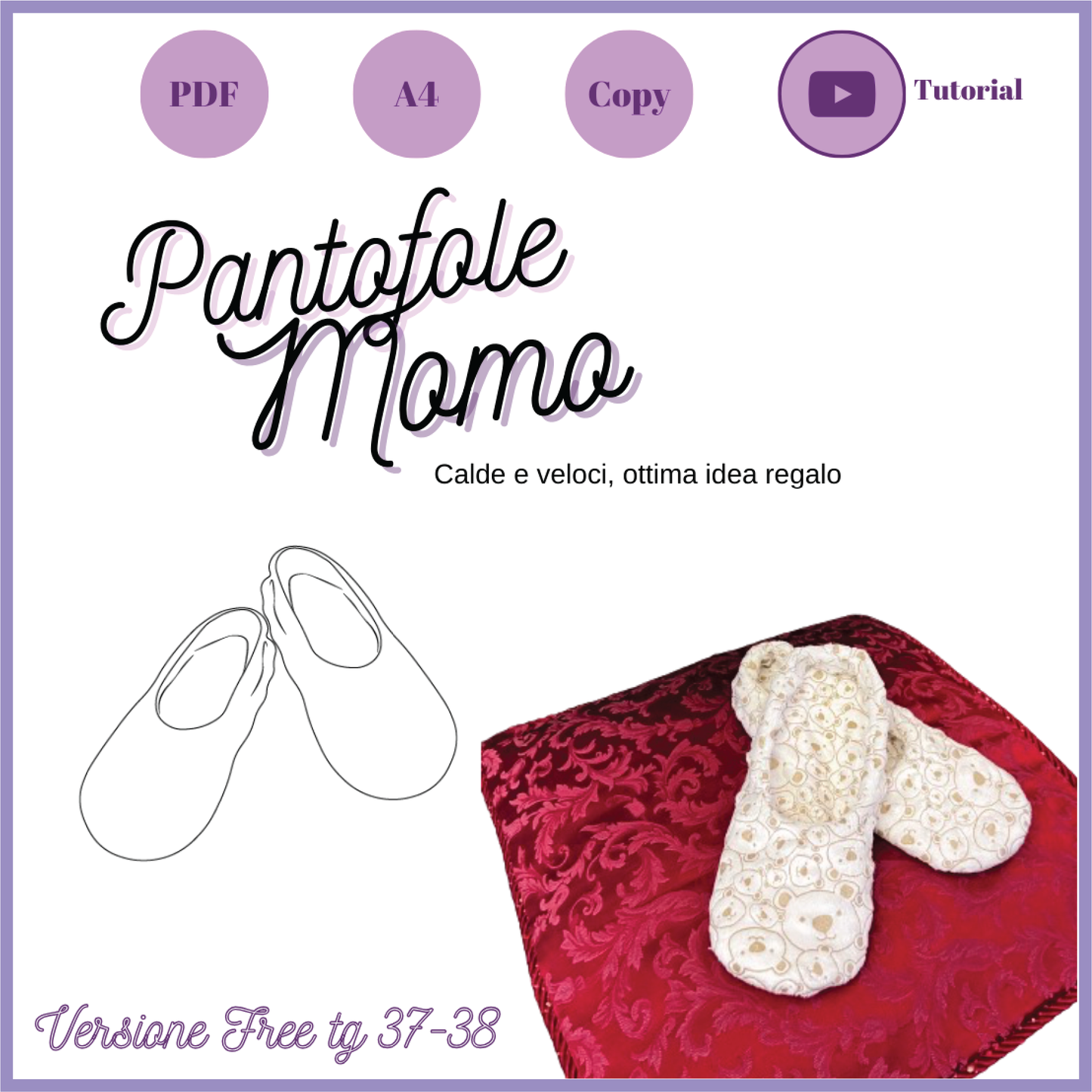 Pantofole CARTAMODELLO Momo, misura da 35 A 40  donna
