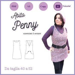 Abito linea ad A Penny CARTAMODELLO donna da taglia 40 a 52