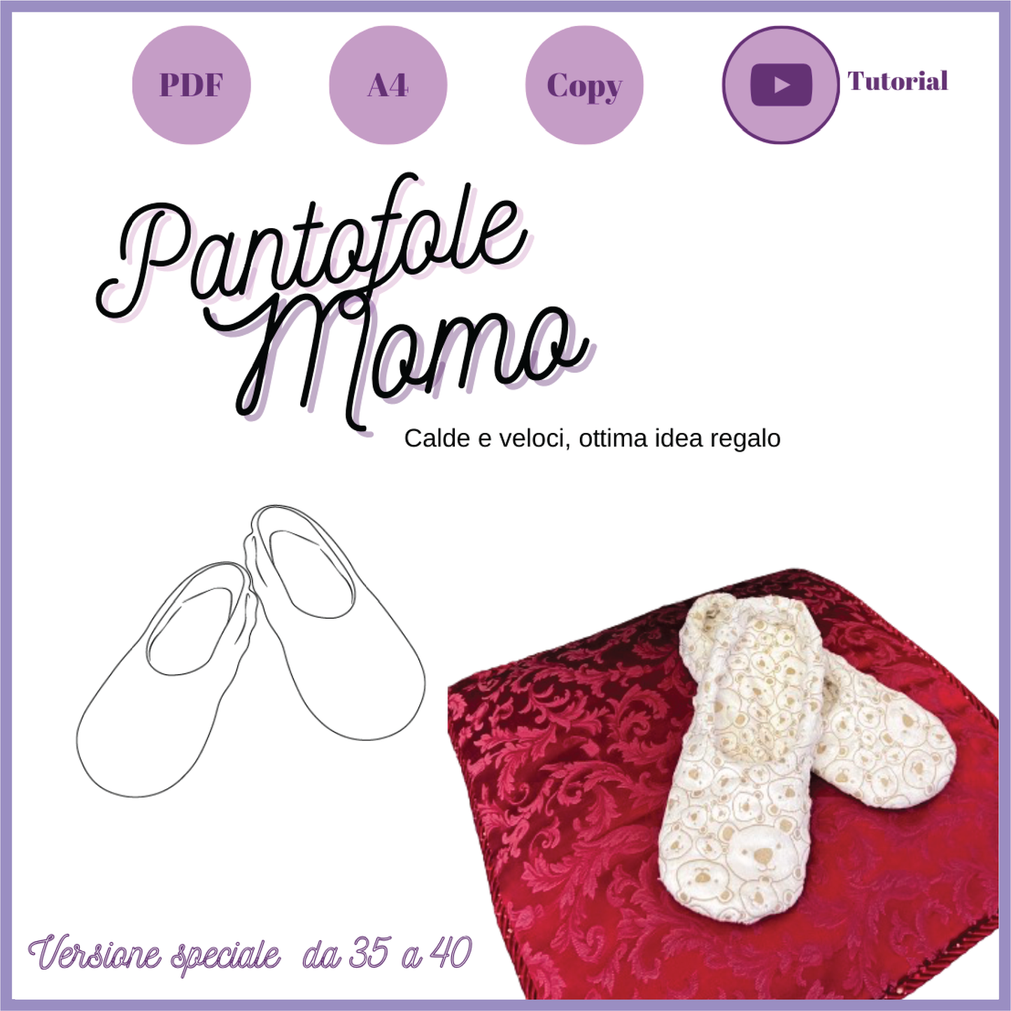 Pantofole CARTAMODELLO Momo, misura da 35 A 40  donna