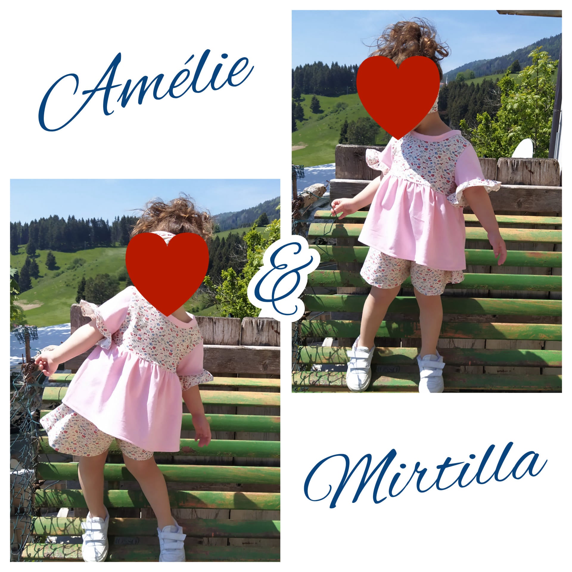 Blusa-vestito CARTAMODELLO bambina Amélie, da taglia 6 mesi a 11 anni Amélie