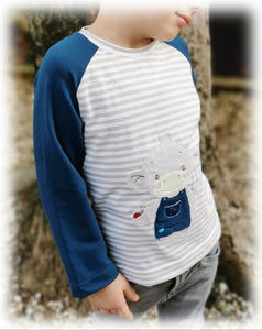 maglia raglan CARTAMODELLO PDF bambino manica staccabile