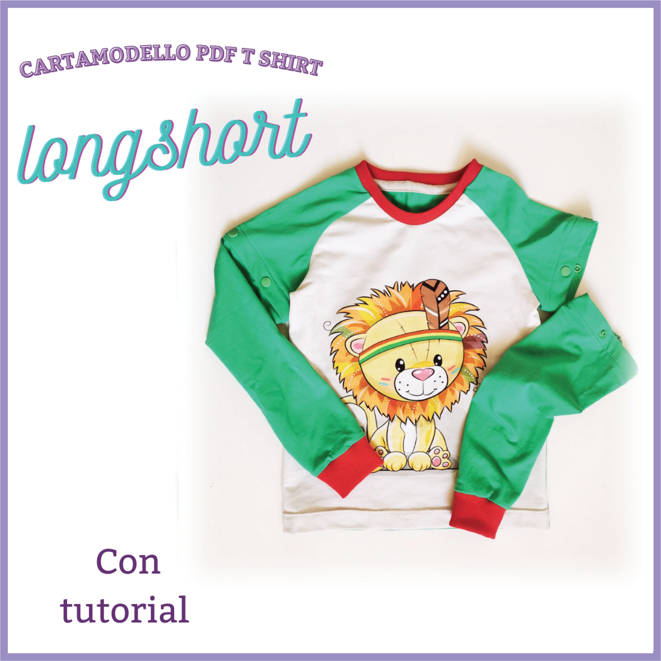 maglia raglan CARTAMODELLO PDF bambino manica staccabile