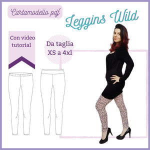 leggins donna CARTAMODELLO PDF da tg XS a 4Xl