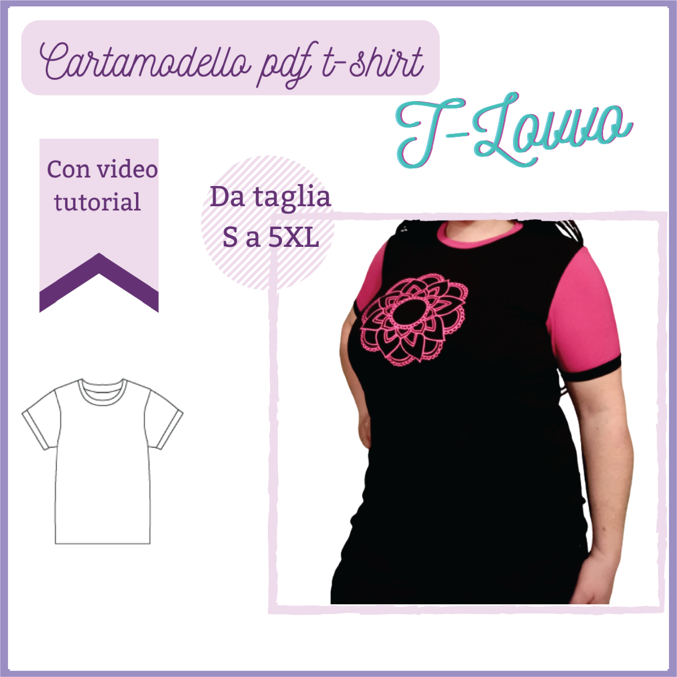 Cartamodello t top shirt uomo