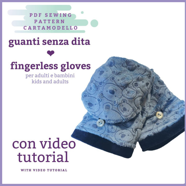 guantino muffola CARTAMODELLO PDF bambini e adulti con video tutorial